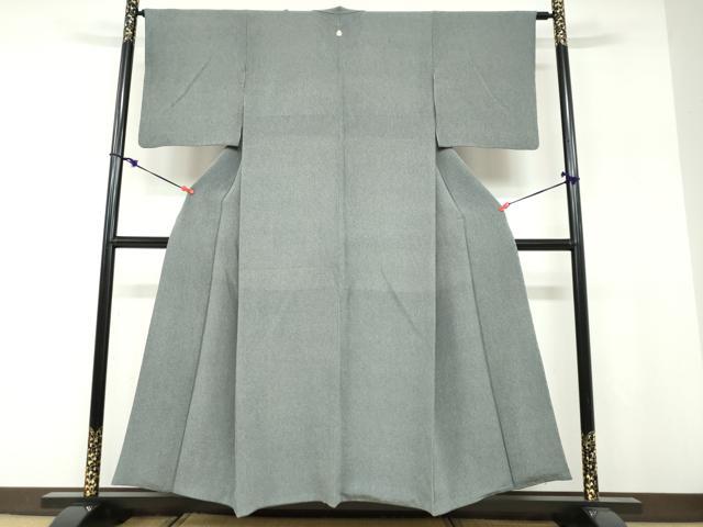 平和屋着物●江戸小紋　鮫小紋柄　鬼しぼ縮緬　正絹　逸品　DABF1435ud