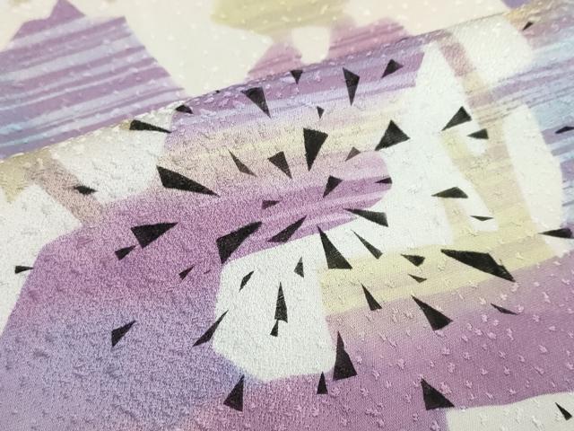 平和屋着物●訪問着　草花文　正絹　逸品　DABF1440ud