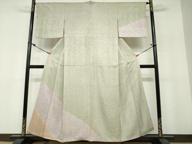 平和屋着物●名門 藤娘きぬたや・総絞り(杢目絞り) 訪問着 乱菊 正絹 逸品 DABF1441ud
