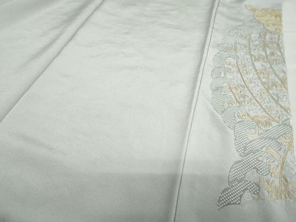平和屋着物●中国三大刺繍 相良刺繍 訪問着 駒刺繍 立波吉祥草花文 金銀糸 正絹 逸品 未使用 DABF1442ud