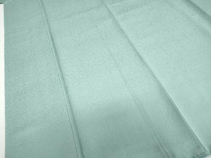 平和屋着物●上質な色無地 霞地紋 青竹色 正絹 逸品 DABF1444ud