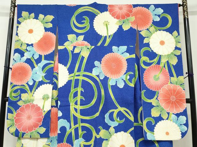平和屋着物●名門　藤娘きぬたや・総絞り　振袖　草花文　正絹　逸品　DABF1445ud
