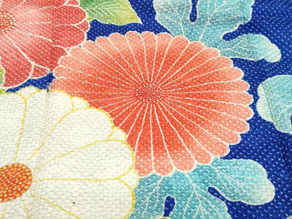 平和屋着物●名門　藤娘きぬたや・総絞り　振袖　草花文　正絹　逸品　DABF1445ud