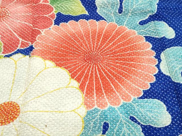 平和屋着物●名門　藤娘きぬたや・総絞り　振袖　草花文　正絹　逸品　DABF1445ud