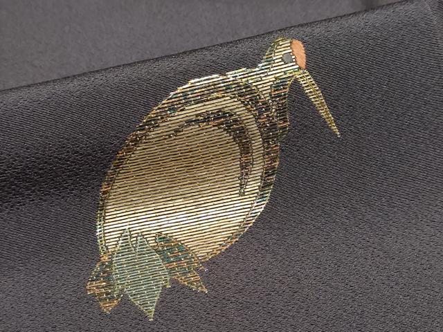 平和屋着物●訪問着 竹屋町刺繍 群鶴文 正絹 逸品 DABF1451ud