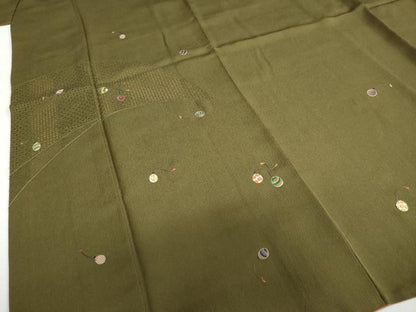 平和屋着物●中国三大刺繍　スワトウ刺繍　汕頭刺繍　訪問着　抽象文様　正絹　逸品　DABF1463ud