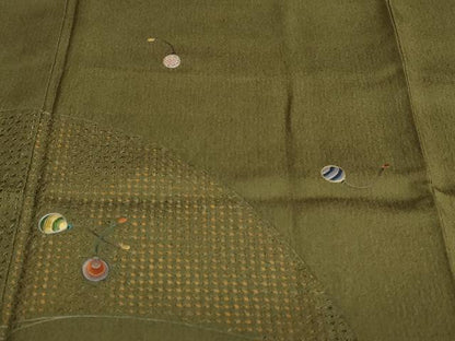 平和屋着物●中国三大刺繍　スワトウ刺繍　汕頭刺繍　訪問着　抽象文様　正絹　逸品　DABF1463ud