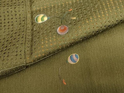 平和屋着物●中国三大刺繍　スワトウ刺繍　汕頭刺繍　訪問着　抽象文様　正絹　逸品　DABF1463ud