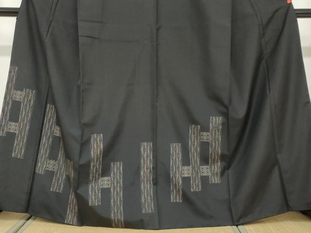 平和屋着物●本場縞大島紬　訪問着　抽象文様　正絹　逸品　DABF1465ud