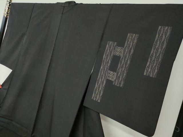 平和屋着物●本場縞大島紬　訪問着　抽象文様　正絹　逸品　DABF1465ud