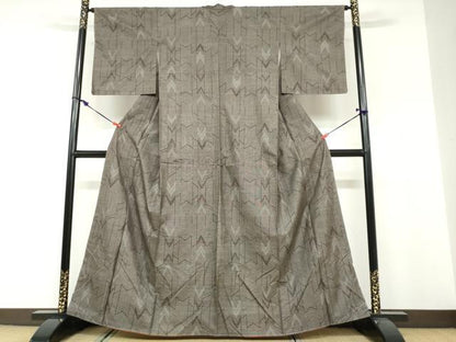 平和屋着物●本場大島紬　9マルキ　抽象文様　正絹　逸品　未使用　DABF1469ud