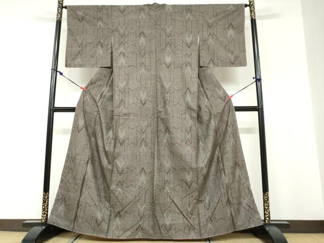 平和屋着物●本場大島紬　9マルキ　抽象文様　正絹　逸品　未使用　DABF1469ud