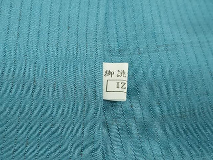 平和屋着物●上質な紬　縹色　正絹　逸品　未使用　DABF1473ud
