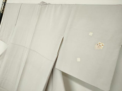 平和屋着物●銀座きしや　訪問着　駒刺繍　色紙重ね草花文　金彩　正絹　逸品　DABF1481ud