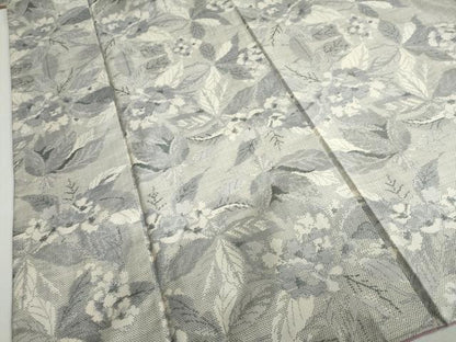 平和屋着物●本場大島紬　白大島　7マルキ　草花文　正絹　逸品　未使用　DABF1482ud