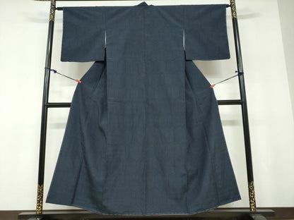 平和屋着物●本塩沢 110亀甲 亀甲文 正絹 逸品 未使用 DABF1484ud
