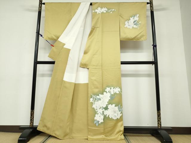 平和屋着物●染色作家　おだに武士　訪問着　草花文　暈し染め　正絹　逸品　DABF1486ud