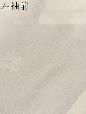 平和屋着物●振袖用長襦袢　袷　舞桜鈴地紋　暈し染め　半衿刺繍　正絹　逸品　DABF1500ud