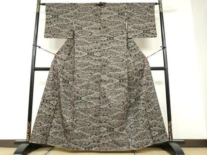 平和屋着物●本場大島紬　7マルキ　雲取り花文　正絹　逸品　未使用　DABF1503ud