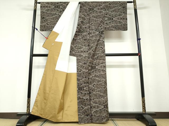 平和屋着物●本場大島紬　7マルキ　雲取り花文　正絹　逸品　未使用　DABF1503ud