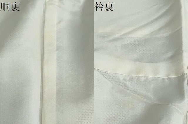 平和屋着物●本場大島紬　白大島　雲取り草花文　正絹　逸品　未使用　DABF1504ud