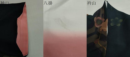 平和屋着物●小紋　舞花文　洗える着物　DABF1513ud