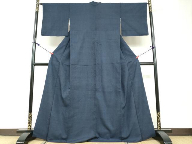 平和屋着物●本塩沢　蚊絣　正絹　逸品　DABF1526ud