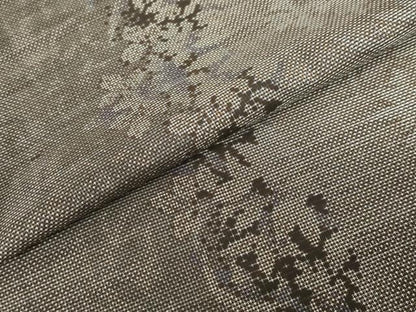 平和屋着物●本場大島紬　9マルキ　草花間道　シルエット　正絹　逸品　未使用　DABF1536ud