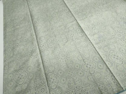 平和屋着物●本場大島紬　9マルキ　草花文　正絹　逸品　未使用　DABF1538ud