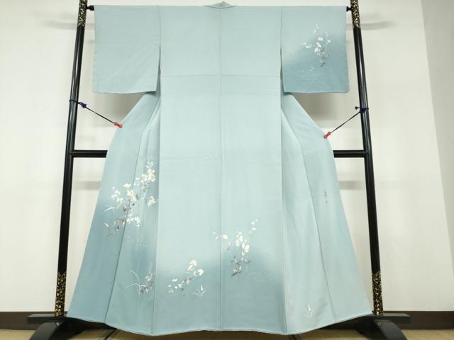平和屋着物●京加賀友禅　百貫石峰　訪問着　草花文　暈し染め　正絹　逸品　未使用　DABF1539ud