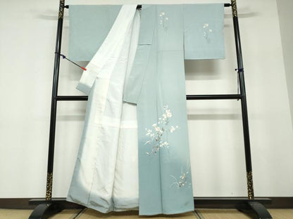 平和屋着物●京加賀友禅　百貫石峰　訪問着　草花文　暈し染め　正絹　逸品　未使用　DABF1539ud