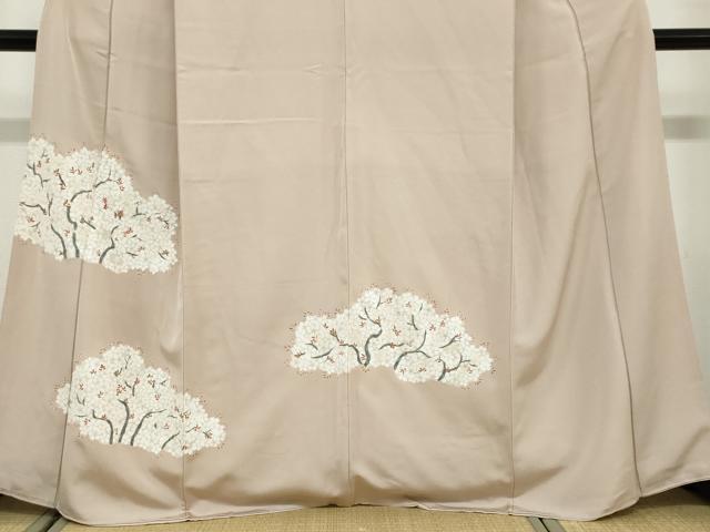 平和屋着物●訪問着　刺繍　枝桜文　正絹　逸品　DABF1540ud