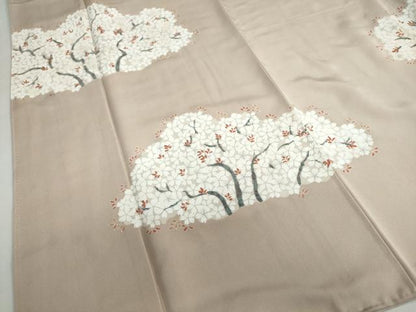 平和屋着物●訪問着　刺繍　枝桜文　正絹　逸品　DABF1540ud