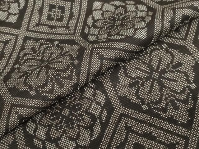 平和屋着物●本場大島紬　7マルキ　花菱文　正絹　逸品　DABF1545ud