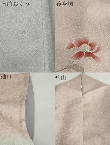 平和屋着物●訪問着　友禅　作家物　枝花文　暈し染め　正絹　逸品　DABF1553ud