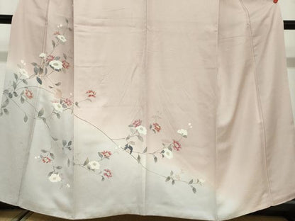 平和屋着物●訪問着　友禅　作家物　枝花文　暈し染め　正絹　逸品　DABF1553ud