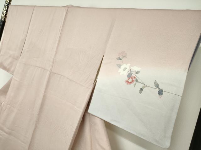 平和屋着物●訪問着　友禅　作家物　枝花文　暈し染め　正絹　逸品　DABF1553ud