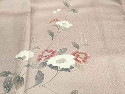 平和屋着物●訪問着　友禅　作家物　枝花文　暈し染め　正絹　逸品　DABF1553ud