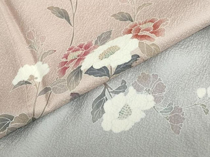 平和屋着物●訪問着　友禅　作家物　枝花文　暈し染め　正絹　逸品　DABF1553ud
