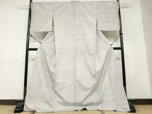 平和屋着物●紅花紬　米沢　霞文　ロング丈　正絹　逸品　DABF1554ud