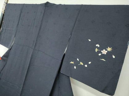 平和屋着物●十代目 歌舞伎役者　坂東三津五郎　訪問着　流水草花文　暈し染め　金彩　やまと誂製　正絹　逸品　未使用　DABF1558ud