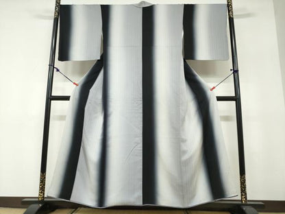平和屋着物●上質な小紋　霞文　正絹　逸品　DABF1559ud