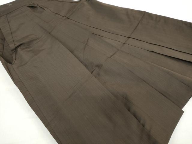 平和屋着物●男性　馬乗り袴　変わり縞　正絹　逸品　DABF1565ud