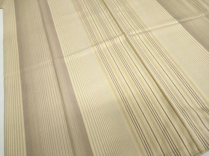平和屋着物●上質な小紋　変わり縞　正絹　逸品　DABF1574ud
