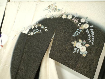 平和屋着物●訪問着　作家物　絞り　辻が花　金彩　金通し地　反端付き　正絹　逸品　DABF1577ud