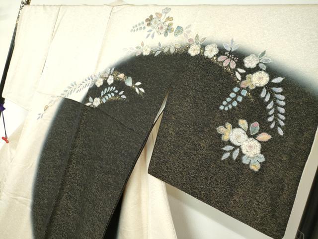 平和屋着物●訪問着　作家物　絞り　辻が花　金彩　金通し地　反端付き　正絹　逸品　DABF1577ud