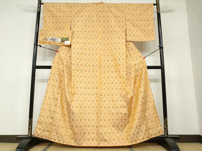 平和屋着物●本場琉球絣　手織　証紙付き　大城栄一作　正絹　逸品　未使用　DABF1578ud