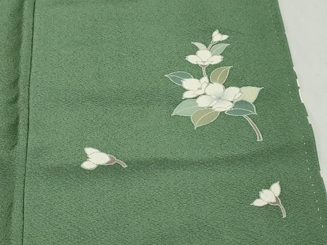 平和屋着物●訪問着　友禅　作家物　草花文　正絹　逸品　DABF1580ud