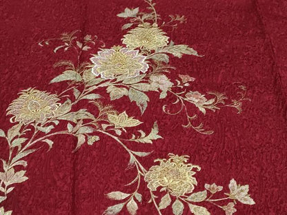 平和屋着物●豪華振袖　刺繍　草花文　暈し染め　金彩　やまと誂製　正絹　逸品　DABF1582ud