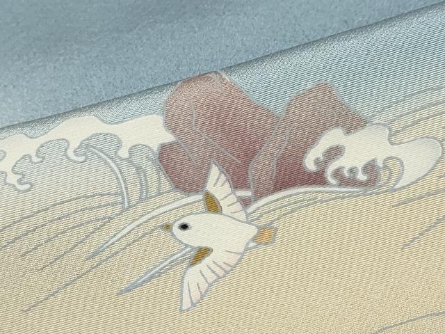平和屋着物●豪華色留袖　友禅　作家物　飛鳥立波風景文　暈し染め　正絹　逸品　DABF1587ud